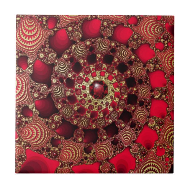 De Cerâmica Rubis & azulejo decorativo Dourado (Frente)