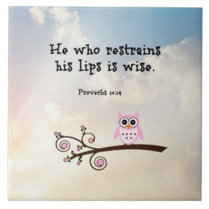 De Cerâmica Sabedoria - Provérbios 10:19, Azulejo cerâmico