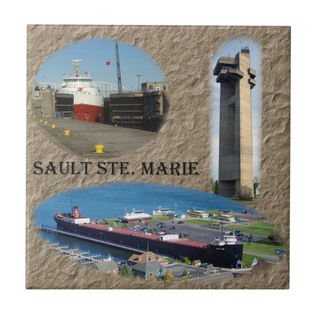 De Cerâmica Sault Ste. Marie azulejo (Frente)