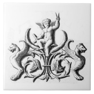 De Cerâmica Século XVIII azul holandês maçónico do azulejo