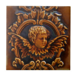 De Cerâmica segundo 2 Antiquado Azulejo do Anjo Cherub Vitoria
