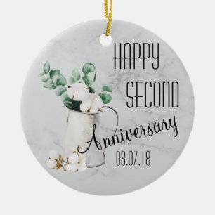 De Cerâmica Segundo Aniversário do Ornamento Porcelanês