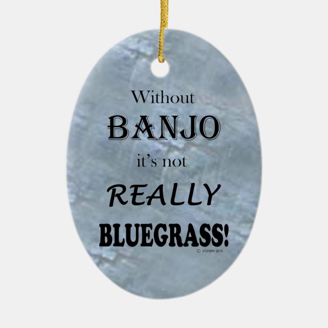De Cerâmica Sem Ornamento Cerâmico Banjo - Bluegrass (Frente)