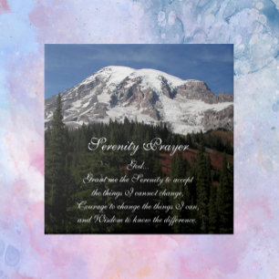 De Cerâmica Serenity Prayer Monte Rainier Azulejo Fotográfico