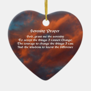De Cerâmica Serenity Prayer Morning Sky - Ornamento Inspiracio