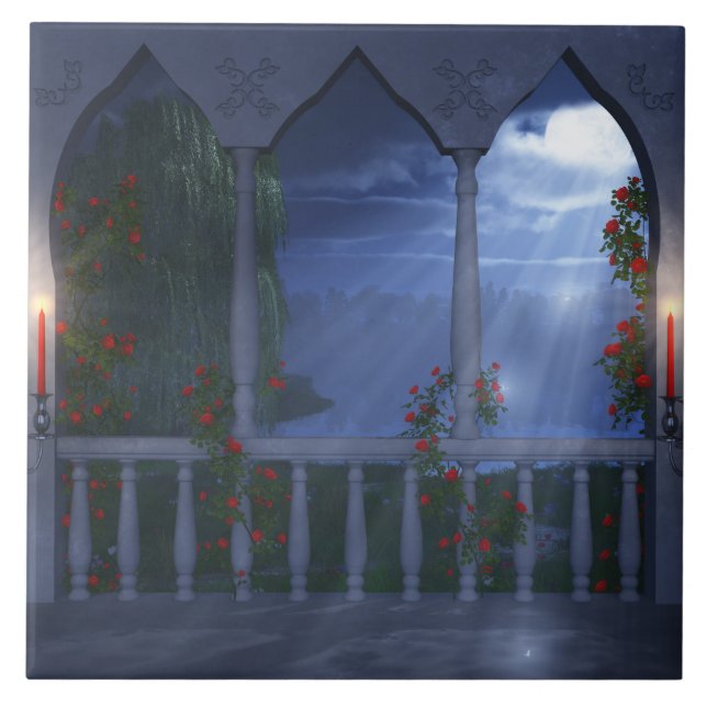 De Cerâmica Seu Azulejo Decorativo do Manto Prateado (Frente)