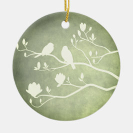 De Cerâmica Silver Candelabra (verde) - Ornamento cerâmico