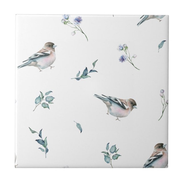 De Cerâmica Silvery Vincula deixa Azulejo cerâmico sem costura (Frente)