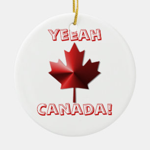 De Cerâmica Sim, Canadá Sinalizador Maple Ornamento Folha