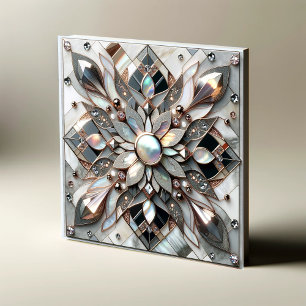 De Cerâmica Simetria Lustrous - Mãe do Azulejo Designer Pérola