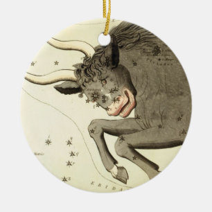 De Cerâmica Sinal Zodíaco: ornamento Taurus