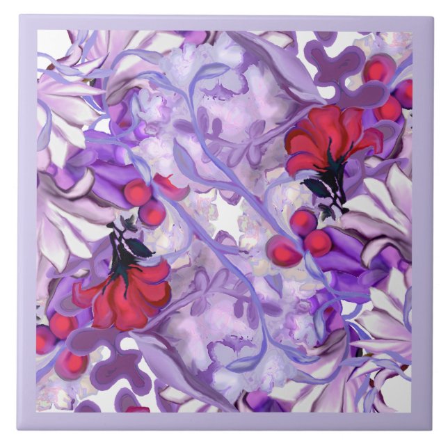 De Cerâmica Solo roxo Fada Azulejo cerâmico (Frente)