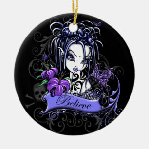 De Cerâmica "Sophia Lilly" acredita o ornamento feericamente