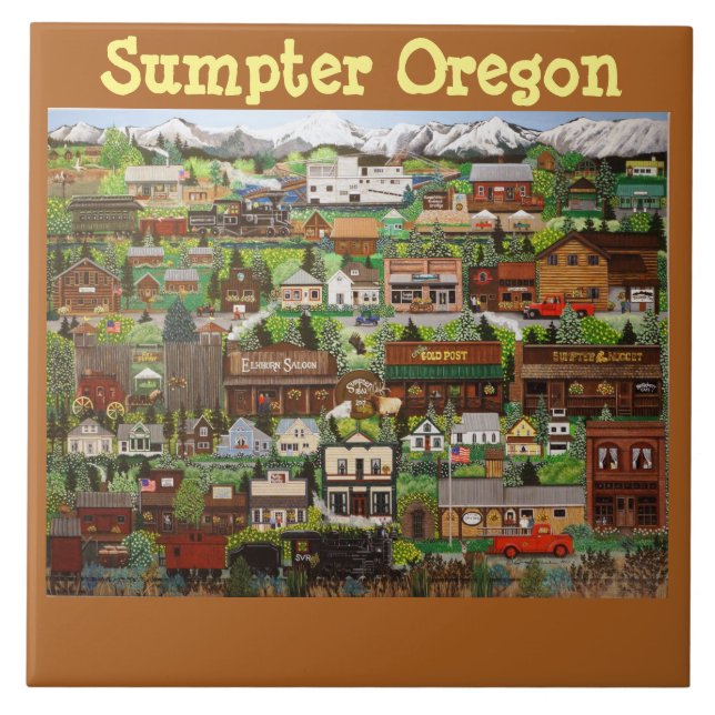 De Cerâmica Sumpter Oregon Azulejo 1 (Frente)