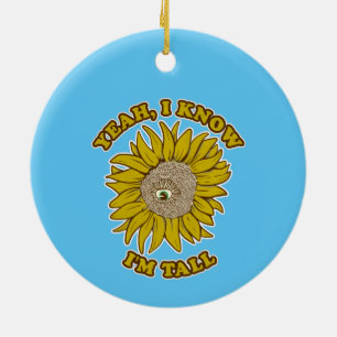 De Cerâmica Sun Flower Engraçada pessoa alta Ornamento cerâmic
