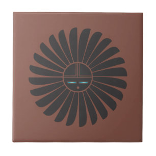 De Cerâmica Sun preto no azulejo do Terracotta