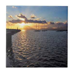 De Cerâmica Sunset em Arrecife, Lanzarote, Azulejo cerâmico