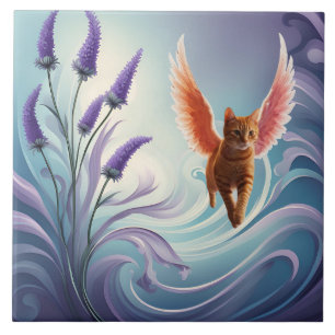 De Cerâmica Tabby Angel Decorative Azulejo