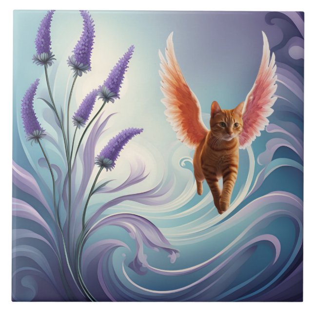 De Cerâmica Tabby Angel Decorative Azulejo (Frente)