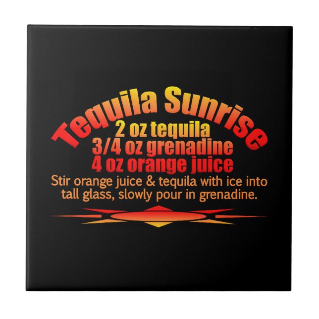 De Cerâmica Tequila Sunrise azulejo (Frente)