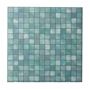 De Cerâmica Teste padrão Variegated do azulejo da cerceta