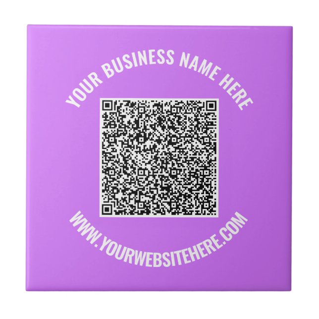 De Cerâmica Texto personalizado do código QR e Azulejo cerâmic (Frente)