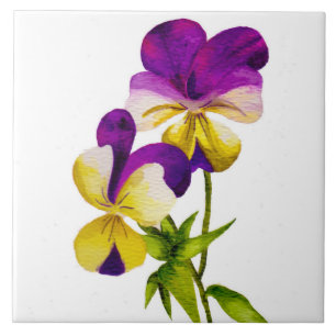 De Cerâmica "The Pansy Party" num Azulejo cerâmico (I)
