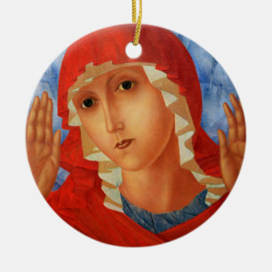 De Cerâmica Theotokos Ornamento