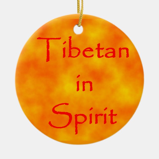De Cerâmica Tibetano em ornamento espiritual (Frente)