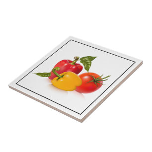 De Cerâmica Trivet-Vegetais do azulejo