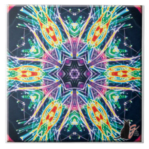 De Cerâmica Tulipas Kaleidoscope Azulejo