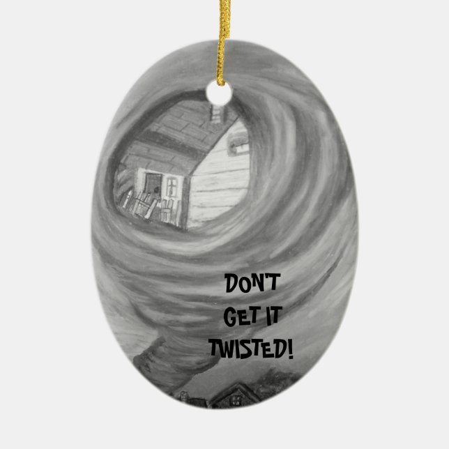 De Cerâmica TWISTER, NÃO PEGUE O ornamento distorcido (Frente)