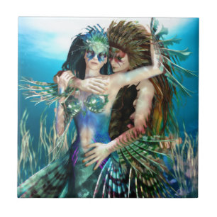 De Cerâmica Um mar do azulejo do amor e da beleza