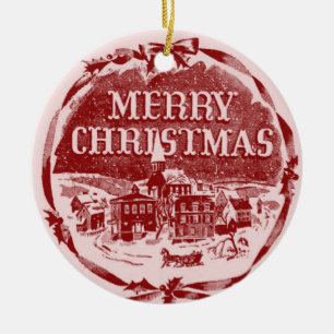 De Cerâmica Um ornamento do natal vintage