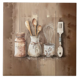 De Cerâmica Utensílios Russos Aquarelas Faux Madeira Azulejo c