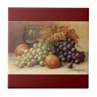 De Cerâmica Uva ou azulejo ou Trivet do vinho