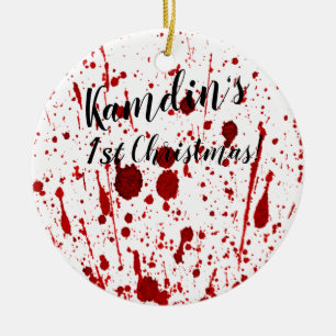 De Cerâmica Vampiro Sanguíneo Personalizado da Ornamento XMAS