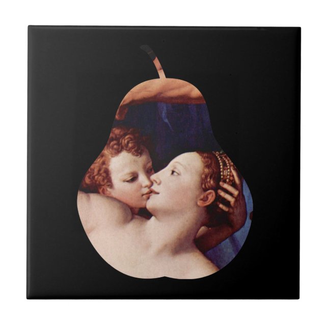 De Cerâmica Venus Cupid Folly e Time por Bronzino Azulejo (Frente)
