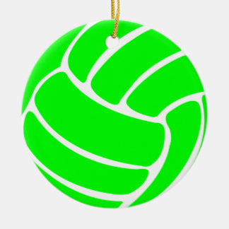 De Cerâmica Verde do ornamento do voleibol W/Name