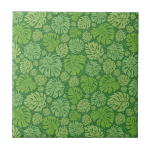 De Cerâmica Verde sobre Azulejo cerâmico verde monstera folha