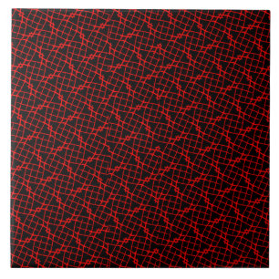 De Cerâmica Vermelho e azulejo modelado preto