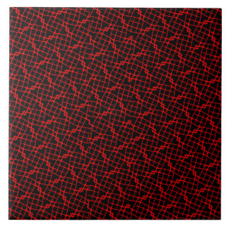De Cerâmica Vermelho e azulejo modelado preto