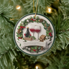 De Cerâmica Vinho Festivo e Ornamento Alto-Alivio