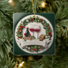 De Cerâmica Vinho Festivo e Ornamento Alto-Alivio