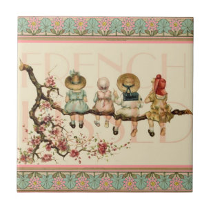 De Cerâmica Vintage - Azulejo do melhor amigo francês