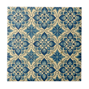 De Cerâmica Vintage Azulejo - padrão azul português