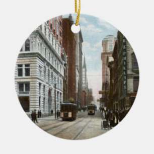 De Cerâmica Vintage Centro Pittsburgh Ornamento