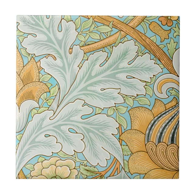 De Cerâmica Vintage Floral Leaf Azulejo Cerâmico (Frente)