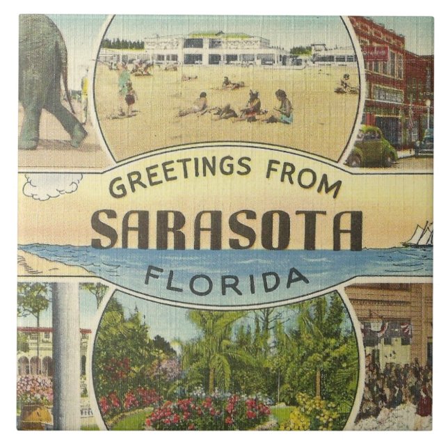 De Cerâmica Vintage Sarasota Azulejo cerâmico (Frente)