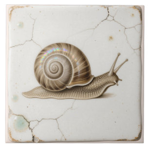 De Cerâmica Vintage Snail Azulejo cerâmico